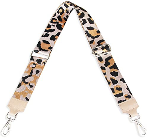 Frentree Schultergurt 5cm breit, Made in Italy, Schulterriemen für Taschen und Handtaschen, verstellbarer Taschengurt für Damen und Herren, DIY Zubehör Leo Gold