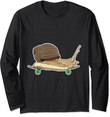 Schnecke Skater Skateboard Sport Langarmshirt