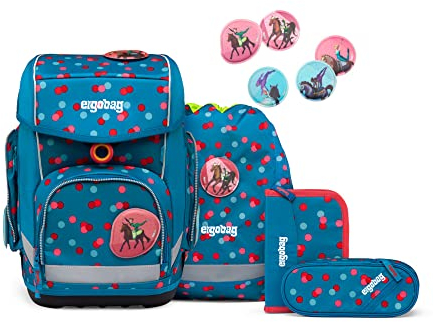 ergobag cubo Set ergonomischer Schulranzen, Vorgänger-Kollektion, klassisch 5-teilig 1. Klasse Grundschule