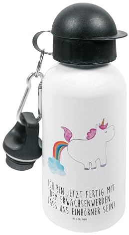 Mr. & Mrs. Panda Kindertrinkflasche Einhorn Pupsend, Premium Aluminium, 500 ml