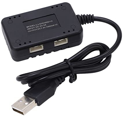 Keenso 2 in 1 7,4 V LiPo Akku Balance Ladegerät Kunststoff USB Ladegerät mit Kontrollleuchte für RC Autos und Boote