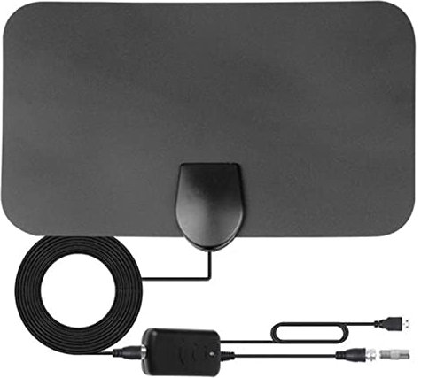 Antenna TV Interna Digitale 150 Miglia con Amplificatore potentissimo da 36db Segnale fino a 8K 1080p VHF UHF DVB-T/DVB-T 2 Canali Gratuiti, Cavo Coassiale da 5 metri