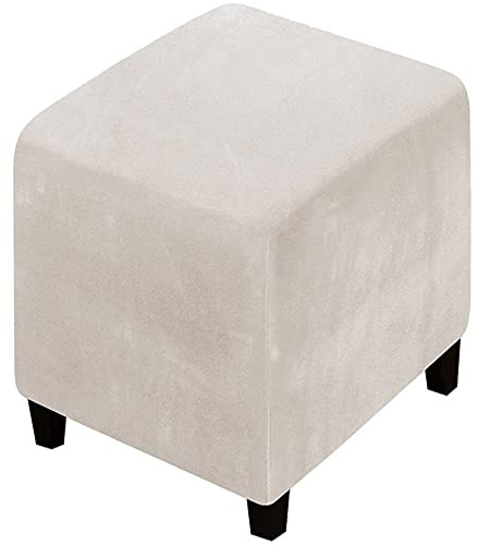 Ottomane Schonbezug Hockerbezug, 40x40/50x50/60x60 Hocker Husse für Fußhocker Quadratisch/Rechteckig, Stretch Bezug Ottomane Abdeckung Überzug Hocker Protector Waschbar Hockerabdeckung ( Color : #9 ,