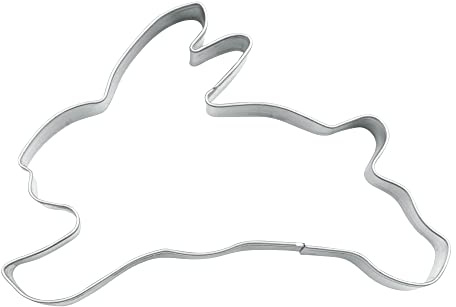BekkiB - Ausstechform Osterhase springend - ca. 8 cm, Ausstecher aus Edelstahl, spülmaschinengeeignet - 880724