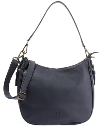LECONI Schultertasche Henkeltasche Damentasche Umhängetasche natur weiche Ledertasche Handtasche Damen Leder 30x27x11cm LE0063