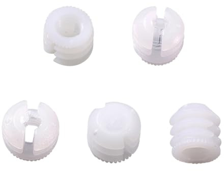 100pcs M6 Plastic Pre-Inserted Nuts Furniture Fittings - Hard Plastic Pre Inserted Nut Hinge Dowel Inserts, 6mm, 10.8 x 10.5cm