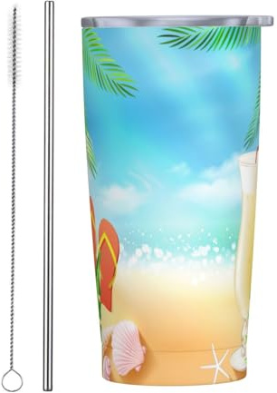 Vasos personalizados, tazas de acero inoxidable personalizadas de 20 onzas, taza de café de viaje aislada con tapa y botella de agua con pajilla, regalo personalizado para familiares amigos, cócteles
