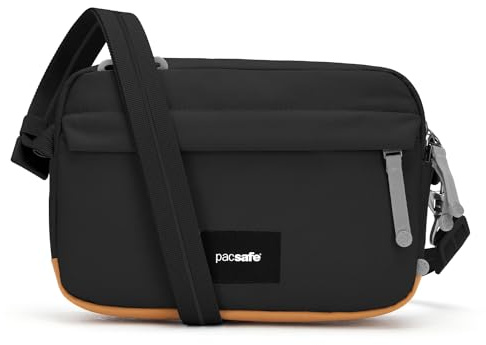 Pacsafe Unisex Go Theft Crossbody Bag stöldskyddande axelväska, jet svart, 2.5 Litre