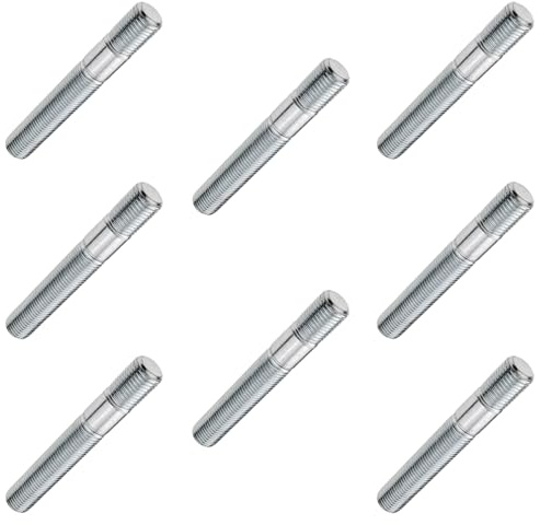C CARBONADO 8 Stehbolzen M12x1,25 x 80 mm Doppelgewinde 10.9 verzinkt | Doppelgewinde, Festigkeitsklasse 10.9, Verzinkt, Für Umrüstung auf Mutterbefestigung