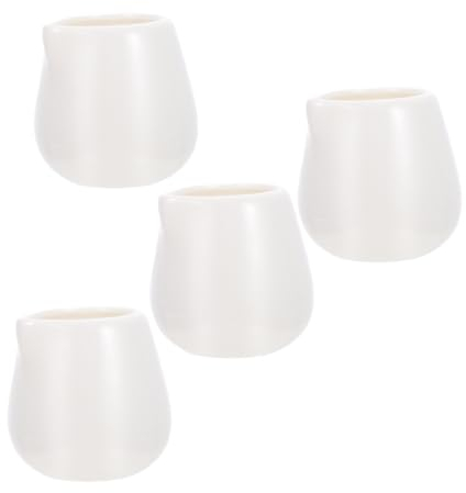 PRETYZOOM 4 Piezas Taza De Leche De Cerámica Jarra De Espuma De Espresso Vaso De Cerámica Glass Containers Lata De Leche De Cerámica Jarra Vertedora Mini Miel Antiguo Vaso Contenedor