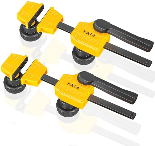 KATA 2 Pack Bench Dogs Clamps Woodworking 3/4, Dog Hole Clamp for Work Bench, Up to 155 Lbs Clamping Force, Quick Clamp and Release Wood Clamps for 19mm Bench Dogs