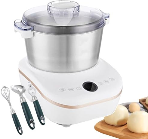 forplubossmmp Impastatrice Automatica per Uso Commerciale | Impastatrice Elettrica con 1/Frullino per Le Uova, 1/Coltello per Tagliatelle, 1/Apribottiglie | Lievitatore Elettrico per Pane 25~38°C