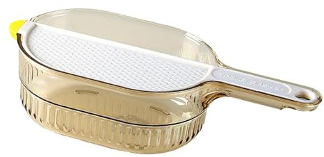 Baoblaze Scodella per Filtro per Il Lavaggio del Riso, colino da Cucina, colino per Pasta, Scodella per, scolapiatti per, Verdure, Marrone