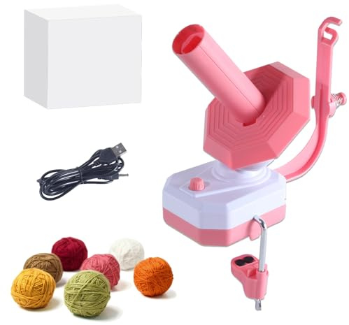 Avvolgitore di Filato, Avvolgitore di Gomitoli Elettrico per Uncinetto, Risparmia Tempo e Fatica, Filatore con Interfaccia USB, Avvolgitore di Filo di Lana, L'aiutante per gli