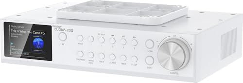 Regent Cucina 200 - Radio da Cucina Sottopensile DAB con Bluetooth, Radio FM/DAB+ con Striscia LED per Cucina, Display a Colori, Timer da Cucina con 2 Allarmi, Perfetto Radio per la Cucina