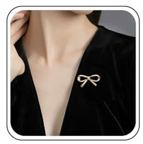 Yheakne Vintage Bow Brosche Pin Gold Ribbon Bohr Brosche Abzeichen Filigree Bogenknoten Brosche Metall Bogenknoten Brosche Lader