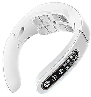 Appareil de massage électrique de la nuque - 8 têtes - 6 modes - 15 vitesses - Rechargeable par USB - Vibrations pulsées - Appareil de massage musculaire pour le cou