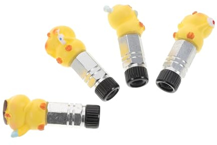 UKCOCO 4piezas Tapas Decorativas De Válvula De Bicicleta Diseño De Pollito para Neumáticos Adaptador Versátil