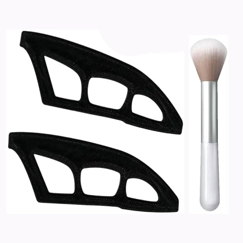 Lidschatten Schablone Augen,3PCS Lidschatten-Schablonen Pinsel Augen-Make-up-Hilfe mit Eyeliner-Vorlage | Präzise Lidschatten-Führung für Frauen & Mädchen | Wiederverwendbare Make-up-Werkzeuge