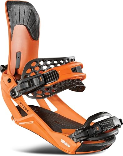 ThirtyTwo T32M Fase Snowboard Bindings – Bradshaw Pro Model with Medium-Stiff Flex & Asym Support - L - Orange