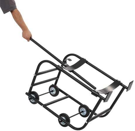 Ausziehbare Fassroller für 208L Fass Feuertonne Transportroller, Ø 620mm, 272kg Fasswagen mit 4 Rädern Transportwagen aus Stahl, Kippsicherer Rollwagen für Handhabung von Fässern im Lager (schwarz)