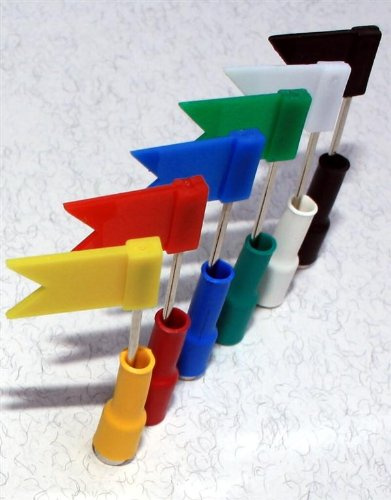 Plan -/ Tafel -/ Orga -/ Memo -/ Karten -/ Organisations-Magnet/Neodym-Magnete für Präsentation/Visualisierung, bunt, 6 Stück mit 6 Fähnchen