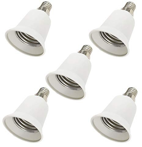 DZYDZR 5 Stück E14 auf E27 Lampensockel Adapter für LED Lampen