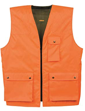 Dörr Wendeweste Orange/Olivgrün Schießweste Treibjagdweste Warnweste Jagdweste für Herren (XXXL)