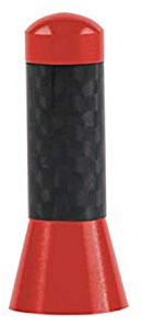 Tuokay, Antenna per Auto in Fibra di Carbonio, Antenna Universale per Auto, Mini Corta Antenne Autoradio da 3,5cm per la Rimozione di Elettricità Statica, Miglioramento del Segnale AM/FM (Rosso)