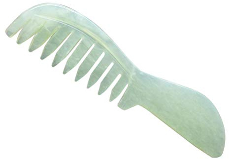 COTTILE Natürliche Jade Kamm Jade Gua Sha Werkzeug zum Schaben, zur Massage, handgefertigt, Jade kujaw/Gua-Sha-Brett, Werkzeug für Graston