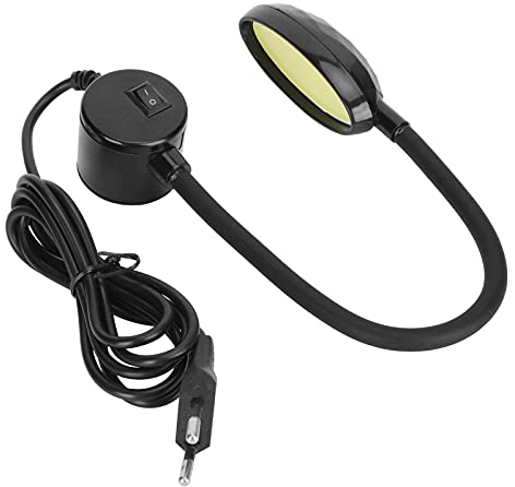 Luce per Macchina da Cucire, 48 LED 8W Lampada da Lavoro a Collo D'oca con Base di Montaggio Magnetica per Macchina da Cucire, Trapani a Colonna, Scrivanie, Leggii, Artigianato, Banchi da Lavoro, Lamp