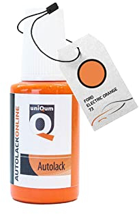 uniQum Autolack Lackstift fürs Auto für FORD ELECTRIC ORANGE 73 Autolack Reparatur 30 ml
