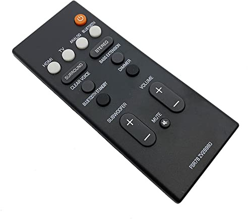 Télécommande Universelle de Remplacement Compatible avec Yamaha/YAS-106/YAS-207/ ATS-1060/ YAS-107/ATS-1070/FSR78/ZV28960 Système de Barre de Son Bluetooth Haute fidélité pour la Maison