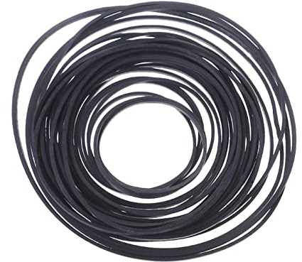 Sqnbra Zahnriemen 1x1mm 30Pcs Mix Cassette Tape Belt Assorted Common Flat Rubber Belt Für Recorders CD-ROM Video Machines Für DVD-Laufwerk Gummi Antriebsriemen