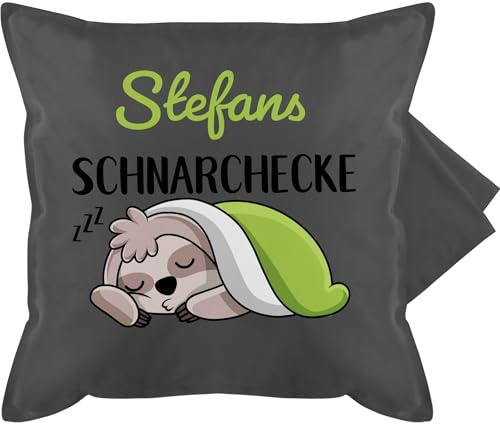 Kissenbezug - Schnarchecke Faultier I Geschenk Faultier - 50 x 50 cm - Grau - schnarchecken Kissen Personalisieren personalisierte Schnarchen Motiv bezug Geschenke schnarchplatz schnarch namensdruck