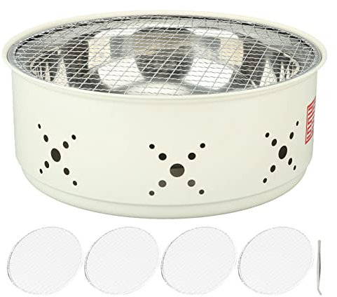 Parrilla Barbacoa Portátil, Acero Inoxidable Mini Barbacoa de Carbón Multiusos Redonda Estufa Barbacoa para Camping Senderismo Picnics