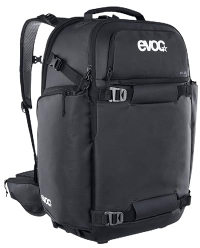 EVOC CP 40 zaino sportivo, borsa fotografica ideale (cintura regolabile, scomparti per piccoli oggetti, attrezzatura da valanga, materiale traspirante, dimensioni: 19 x 56 x 34 cm, volume: 40 l), nero