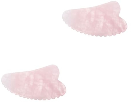 Gatuida 2stücke Rosenquarz Gua Sha Massagetool Praktische Schabplatte Für Entspannende Körper Und Gesichtsbehandlungen Zur Linderung Von Muskelverspannungen Und Kopfschmerzen