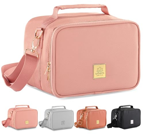 Umami Borsa Termica Piccola in Pelle Vegana, Isolata, Pieghevole, 4L, Nero