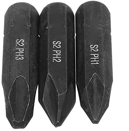 Wear-resistant For Cross Drill Bit Alloy Steel Replaceable Hand Tools 8mm Screwdriver Bits Black 3 Screw Bit Holder Extension