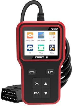 Mulcort OBD2 Scanner Car OBDII Diagnostic Scanner Universal Car Engine Fault Code Reader 2.8'' Color Screen, Monitor Real-Time Data, Check Battery Voltage for All OBDII Vehicles