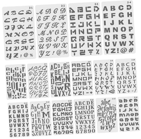 Operitacx 20stücke Teiliges Kleine Kunststoff Buchstaben Schablonen Für Basteln Und DIY Wiederverwendbar Präzise Ausgeschnitten Leicht Zu Reinigen Geeignet Für Scrapbooking Journaling Und De