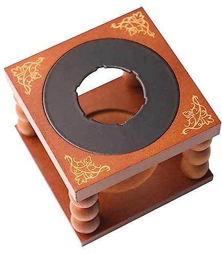 PHENOFICE Wachsschmelzer Metall Siegelwachsofen Diy Schmelzset Holzrahmenstander Wachssiegelwärmer Wachsschmelztopf Für Wachssiegelstempel