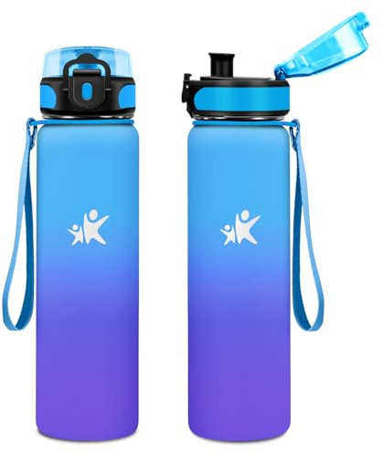 KollyKolla Gourde Inox 500ml, Gourde Isotherme sans BPA, Gourde Sport, Réutilisable, Bouteille d'eau Acier Inoxydable à Double Paroi pour Enfant & Adulte, École, Bureau, Outdoor, Sport