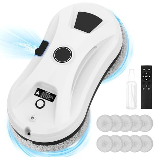 CraftNestUK Window Cleaning Robot, 2800pa Robot Window Cleaner with Intelligent Edge Detection, Remote Control, Automatic Window Cleaner