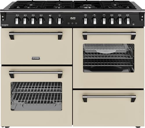 Stoves Richmond Deluxe 110cm Dual Fuel Range Cooker - Cream - A/A/A Rated