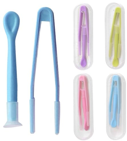 4 Pack Contact Lenses Applicator,Reusable Contact Lens Remover,Plastics Contact Lens Applicator,With Storage Cases,Portable Contact Lenses Remover Tool,for Travel and Daily Use (Red,Green,Blue,Purple)
