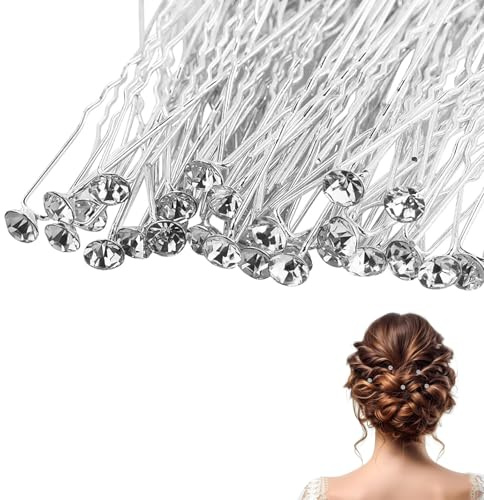 30 Pezzi Forcine Capelli, Accessori Punti Luce di strass per donna, mollette Matrimonio Nuziale Copricapo Fermagli di Cristalli