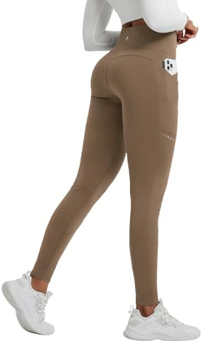 baleaf Thermo Leggings Damen Winter Leggings Gefütterte Thermoleggins | Hohe Taille Yogahose Wasserabweisend Sporthose mit Taschen