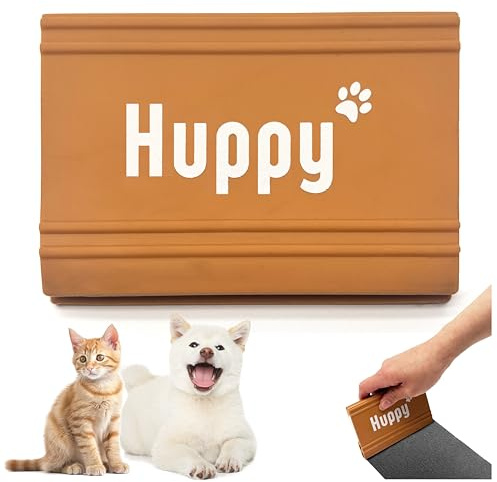 Huppy Brosse Anti Poils Animaux – Brosse Enlève Poils – Remover Pet Hair pour Chien, Chat, Vêtements, Tapis, Voiture – Gratte Poils Racloir – Grattoir Canapé & Anti Bouloche et Cheveux